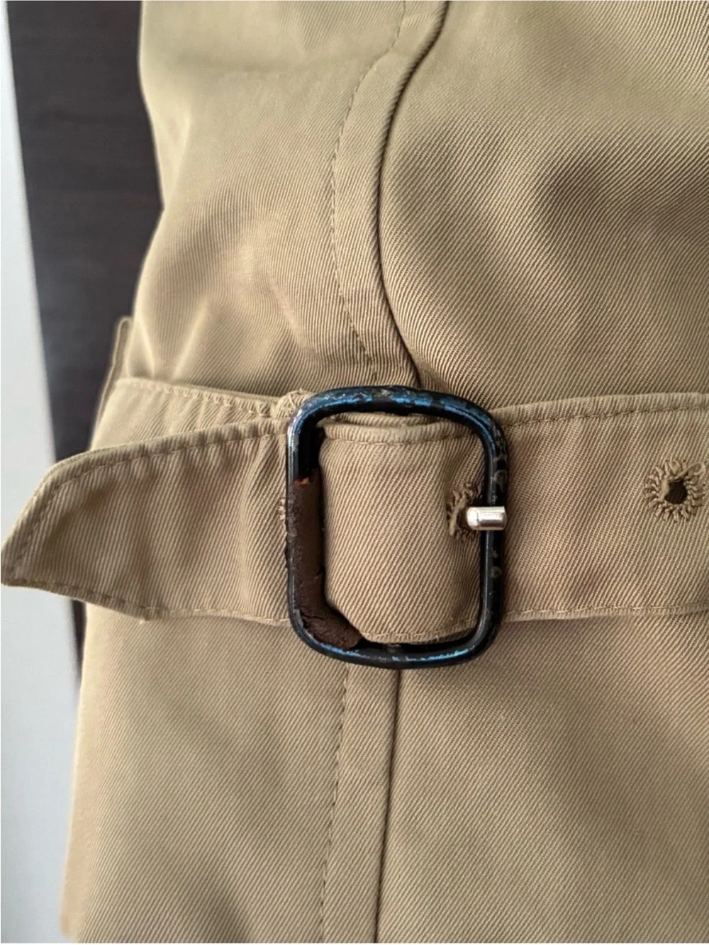 Vintage Burberrys Trench Coat Long Size 2 - Picture 6 of 7